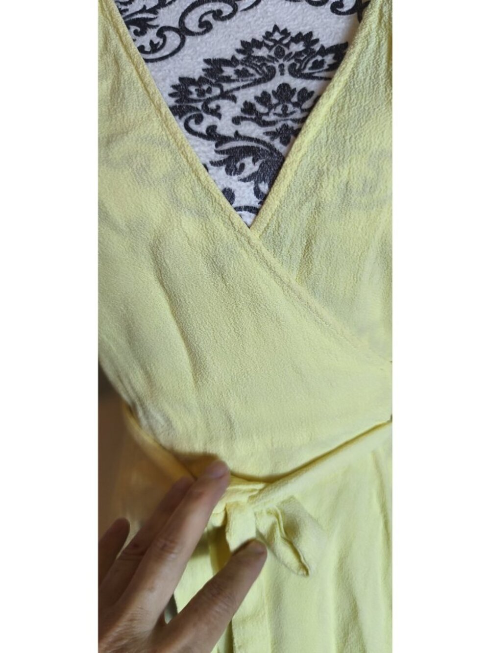 Reformation Winslow Yellow Wrap Maxi Dress Women's S V-Neck Puff Sleeve Crepe - Picture 5 of 16